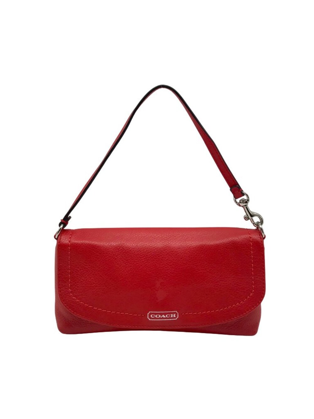 Coach Red Park Leather Flap Wristlet